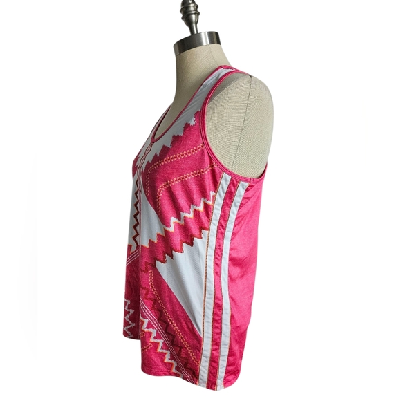 LUCKY IN LOVE Pink Pattern Racerback Tank Top | SZ XL - Picture 4 of 8